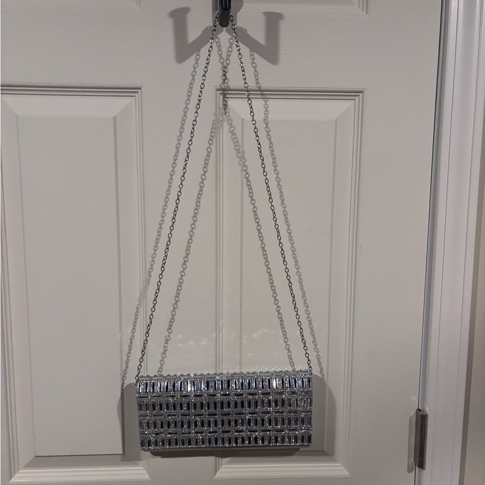 Silver Chain Strap Clutch